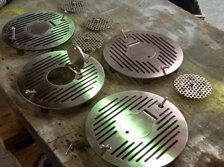 Fabricated stainless steel drain covers